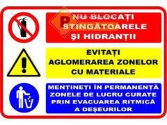 Indicatoare pentru zonele de evacuare